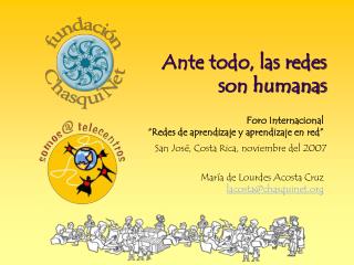 Foro Internacional “Redes de aprendizaje y aprendizaje en red”