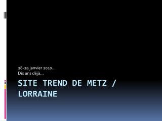 Site TREND de Metz / Lorraine