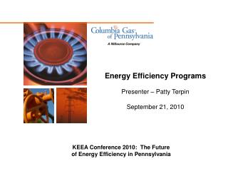 Energy Efficiency Programs Presenter – Patty Terpin September 21, 2010