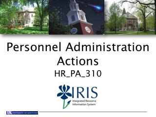Personnel Administration Actions HR_PA_310