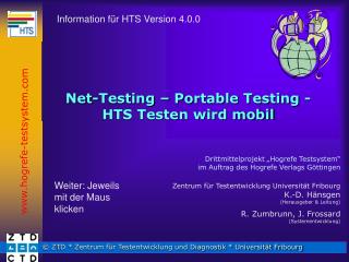 Net-Testing – Portable Testing - HTS Testen wird mobil