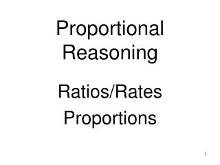 Proportional Reasoning