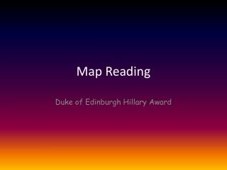 Map Reading