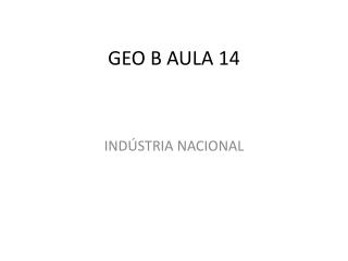 GEO B AULA 14