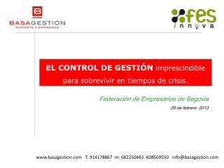 Federación de Empresarios de Segovia 26 de febrero 2013