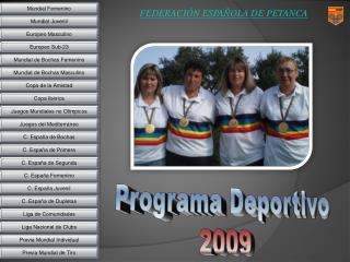 Programa Deportivo 2009