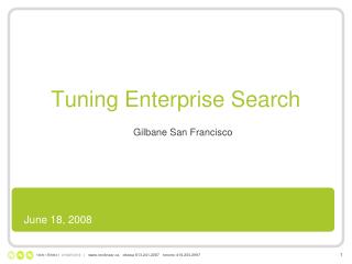 Tuning Enterprise Search