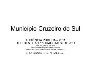 Município Cruzeiro do Sul