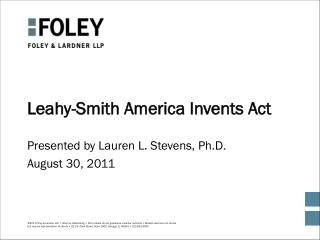 Leahy-Smith America Invents Act