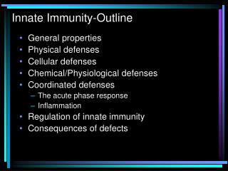 Innate Immunity-Outline