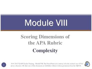 Module VIII