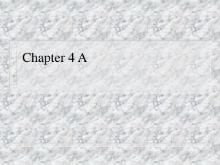 Chapter 4 A