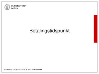 Betalingstidspunkt