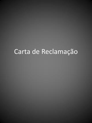 Carta de Reclamação