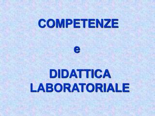 COMPETENZE e