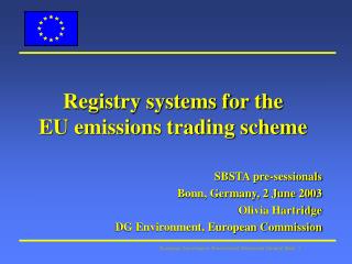 Registry systems for the EU emissions trading scheme