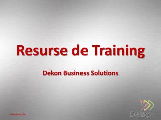 Resurse de Training