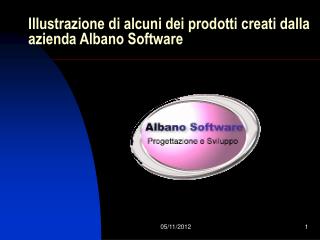 Illustrazione di alcuni dei prodotti creati dalla azienda Albano Software