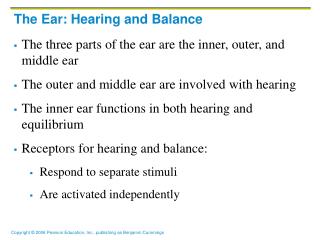 The Ear: Hearing and Balance