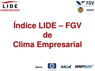Índice LIDE – FGV de Clima Empresarial