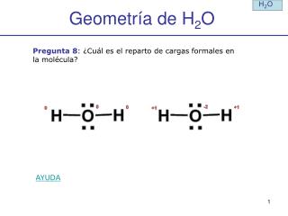 Geometría de H 2 O