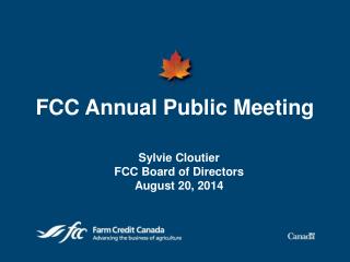 FCC Annual Public Meeting