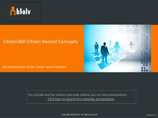 Citizen360 Citizen Record Concepts