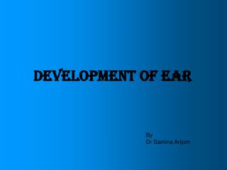 DEVELOPMENT OF EAR
