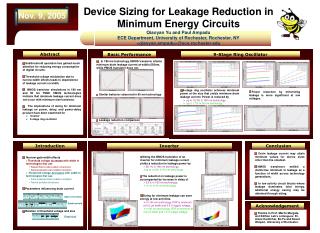 Device Sizing for Leakage Reduction in Minimum Energy Circuits Qiaoyan Yu and Paul Ampadu