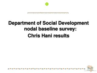 Department of Social Development nodal baseline survey: Chris Hani results