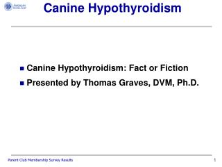 Canine Hypothyroidism