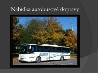 Nabídka autobusové dopravy