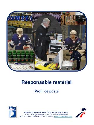 Responsable matériel Profil de poste