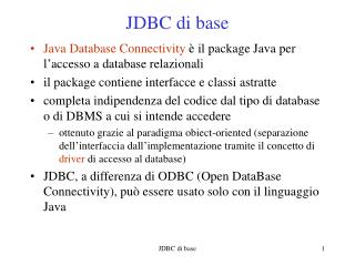 JDBC di base