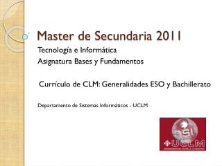 Master de Secundaria 2011