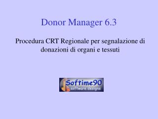 Donor Manager 6.3