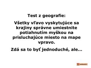 Test z geografie :