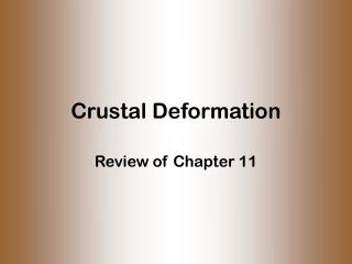 Crustal Deformation