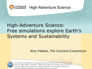 High-Adventure Science: Free simulations explore Earth’s Systems and Sustainability