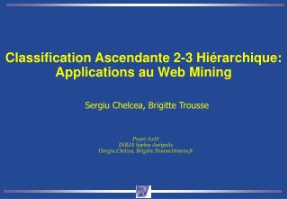 Classification Ascendante 2-3 Hiérarchique: Applications au Web Mining