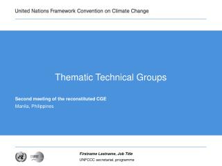 Thematic Technical Groups