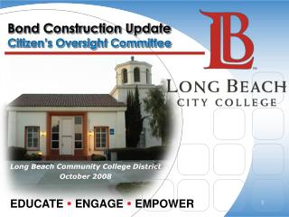 Bond Construction Update Citizen’s Oversight Committee