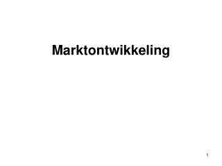 Marktontwikkeling