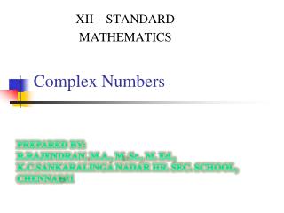 Complex Numbers