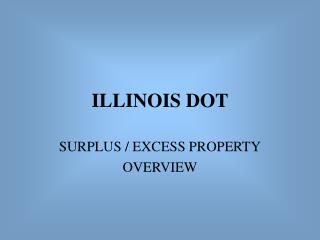 ILLINOIS DOT