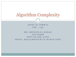 Algorithm Complexity