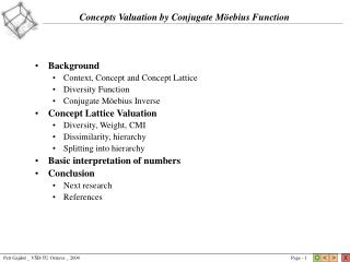 Concepts Valuation by Conjugate Möebius Function