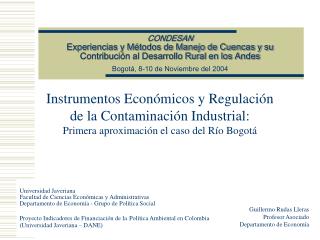 Instrumentos Económicos y Regulación