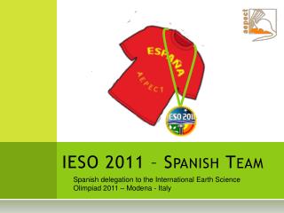 IESO 2011 – Spanish Team