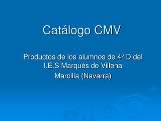 Catálogo CMV